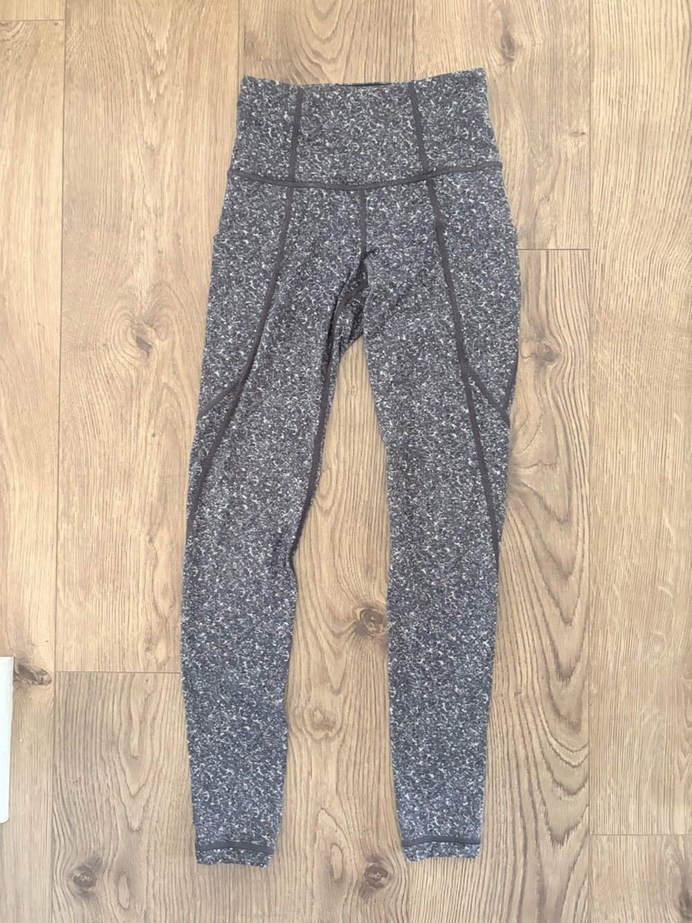 Athleta Marled Charcoal High-Rise Performance Leggings